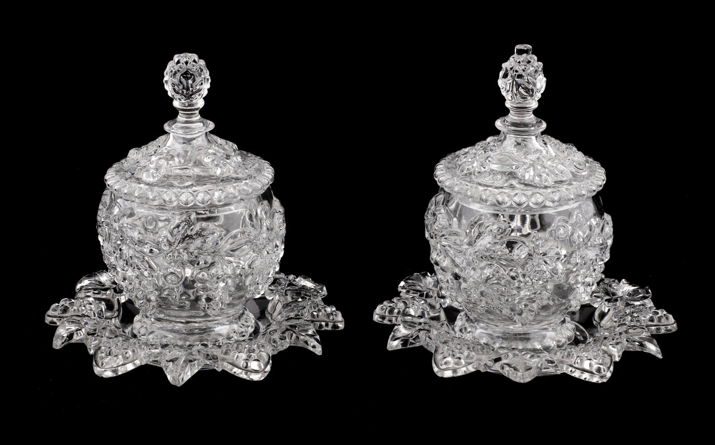 Par de compoteiras em cristal Baccarat