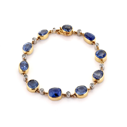 H.M. Queen Amélia of Braganza Ceylon sapphires and diamonds bracelet