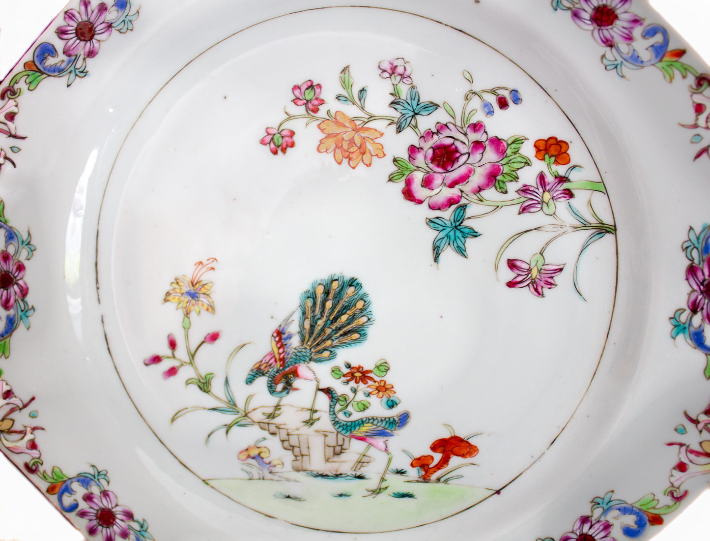 Par de Pratos Oitavados, Qianlong (1736-1795)