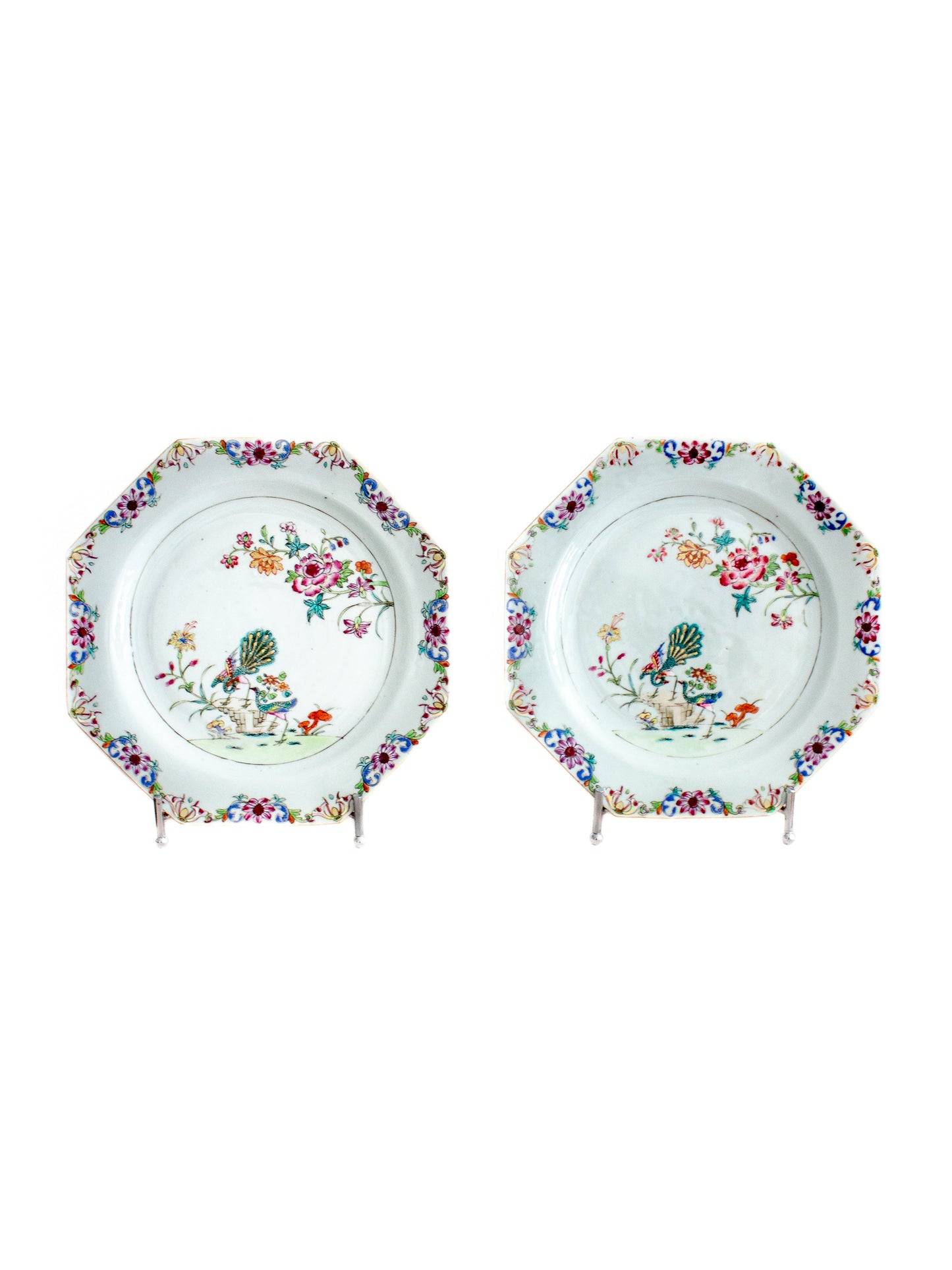 Par de Pratos Oitavados, Qianlong (1736-1795)