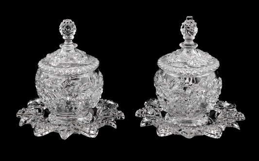 Par de compoteiras em cristal Baccarat