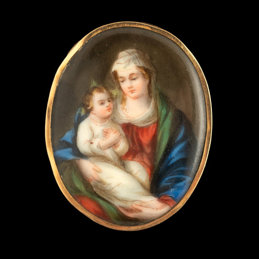 Alfinete de peito, Nossa Senhora e o Menino Jesus