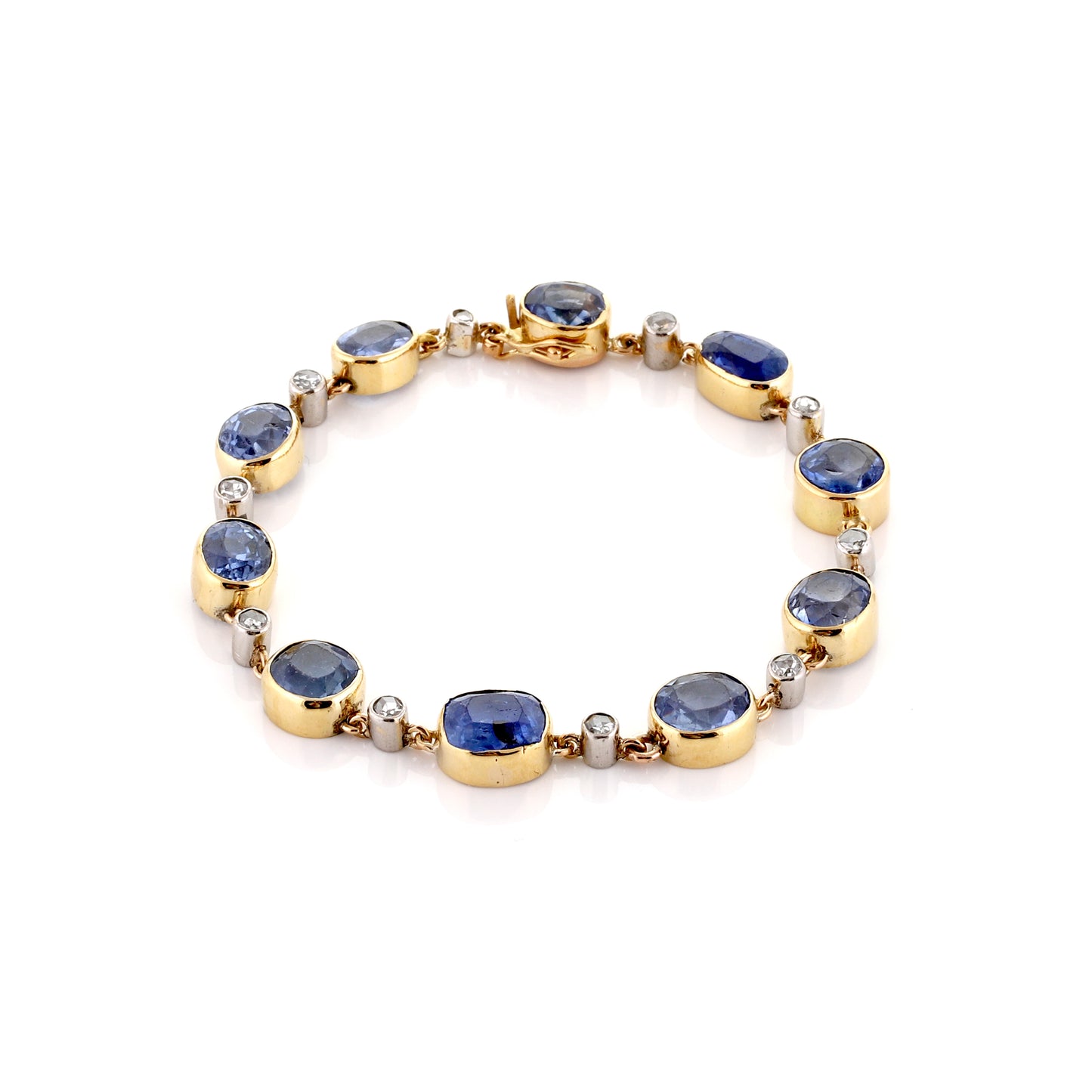 H.M. Queen Amélia of Braganza Ceylon sapphires and diamonds bracelet