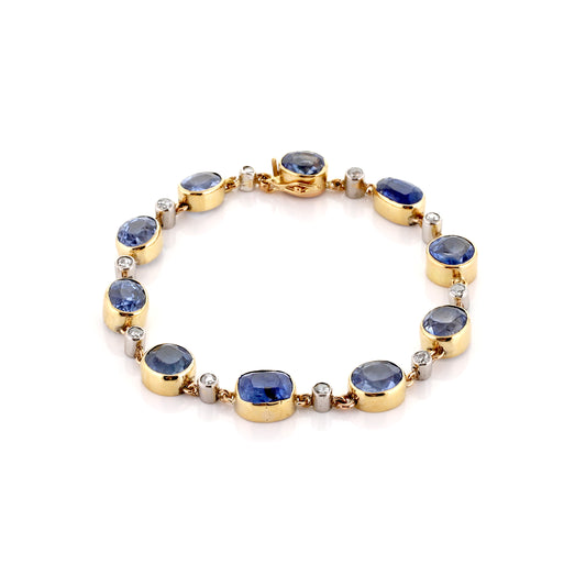 H.M. Queen Amélia of Braganza Ceylon sapphires and diamonds bracelet